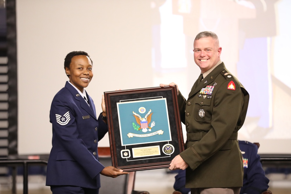 The District of Columbia National Guard’s 33rd Civil Support Team conducts a change of command ceremony