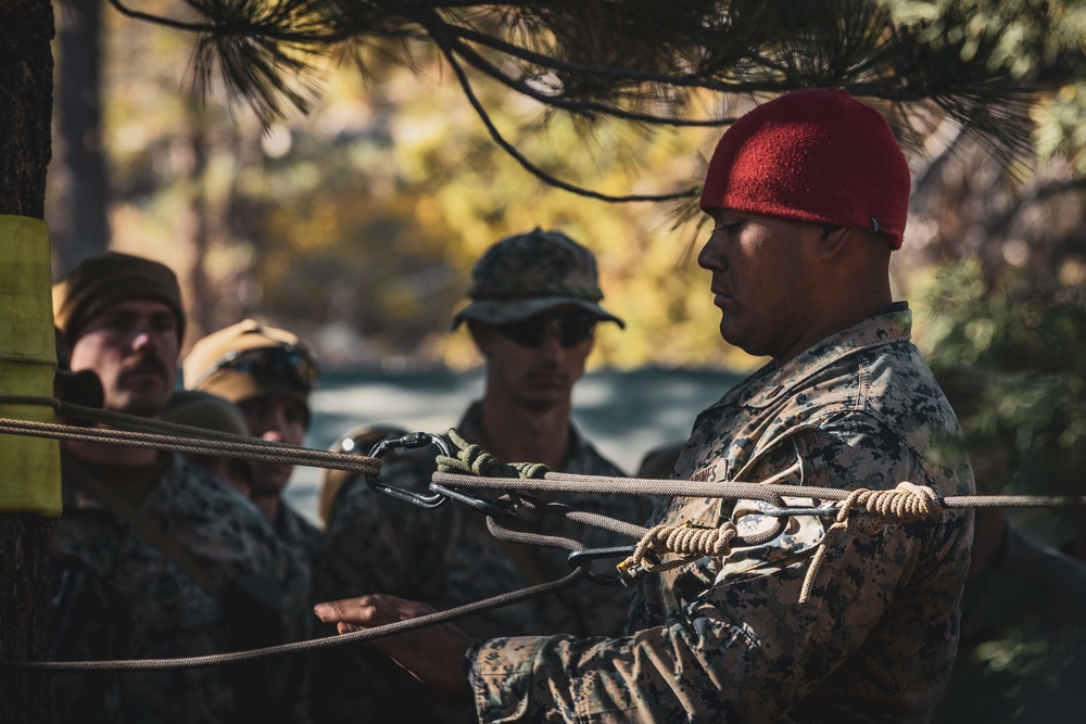 Marines with 2nd Battalion, 5th Marine Regiment, and the French 27 Mountain Infantry Brigade attend classes and perform stream crossing for MTX 1-24