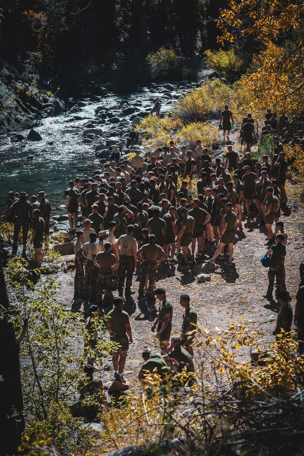 Marines with 2nd Battalion, 5th Marine Regiment, and the French 27 Mountain Infantry Brigade attend classes and perform stream crossing for MTX 1-24