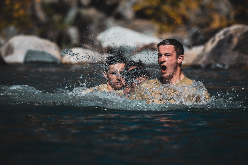 Marines with 2nd Battalion, 5th Marine Regiment, and the French 27 Mountain Infantry Brigade attend classes and perform stream crossing for MTX 1-24