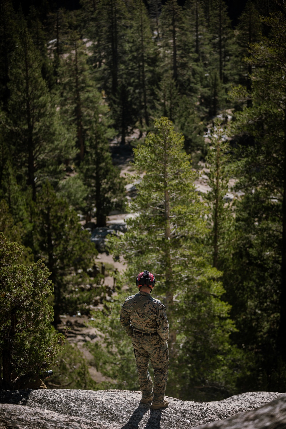 2/5 Marines and the French 27th Mountain Infantry Brigade perform simulated cliff assaults during MTX 1-24