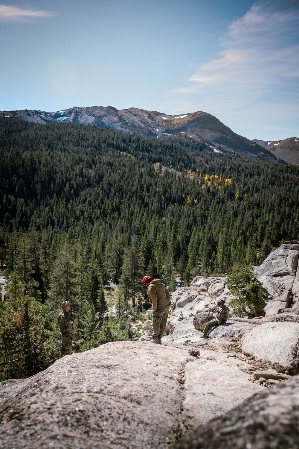 2/5 Marines and the French 27th Mountain Infantry Brigade perform simulated cliff assaults during MTX 1-24