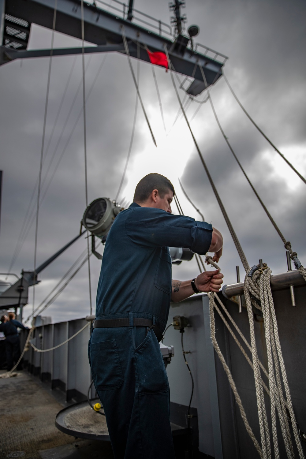 Abraham Lincoln Sailors observe solar eclipse