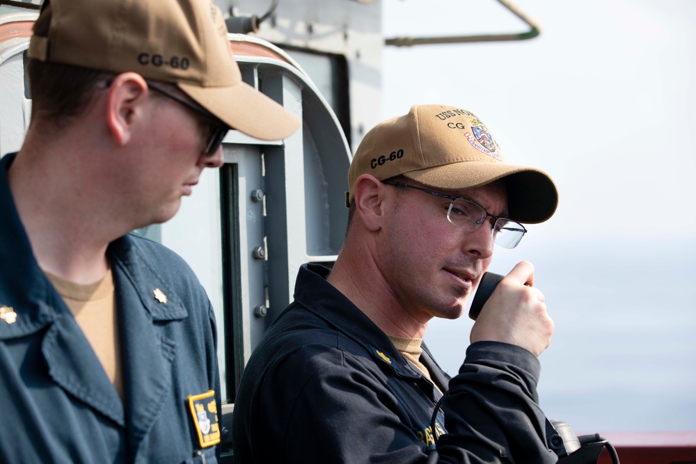 USS Normandy Conducts a Replenishment-at-Sea