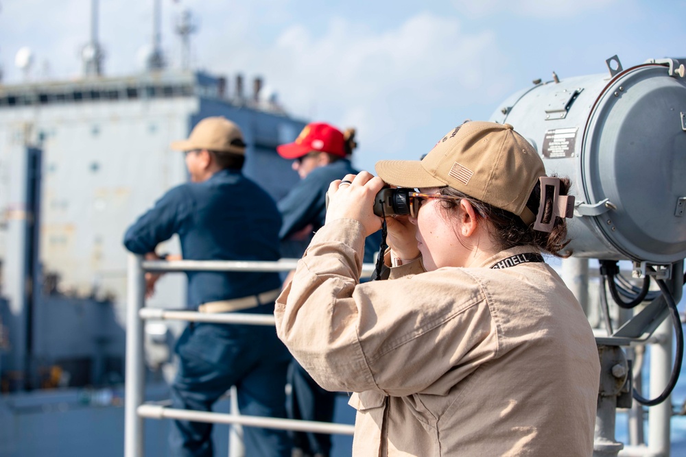 USS Normandy Conducts a Replenishment-at-Sea