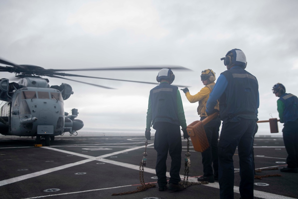 USS John P. Murtha Conducts Flight Operations