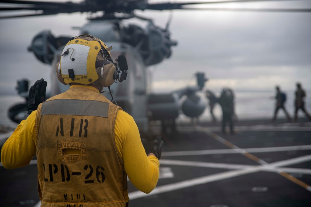 USS John P. Murtha Conducts Flight Operations