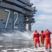 Abraham Lincoln conducts flight deck AFFF sprinkler tests