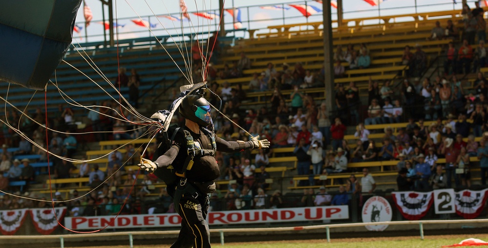 Oregon National Guard supports 2023 Pendleton Round-Up Rodeo with Navy Leap Frogs