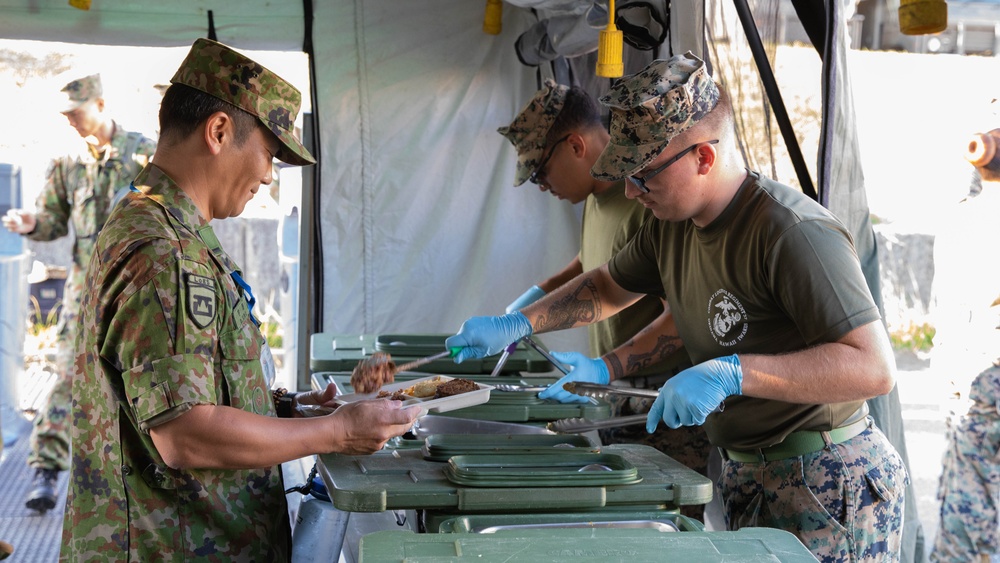 Resolute Dragon 23 FTX | 3rd MLG Marines Host Field Mess for U.S. Marines, JGSDF