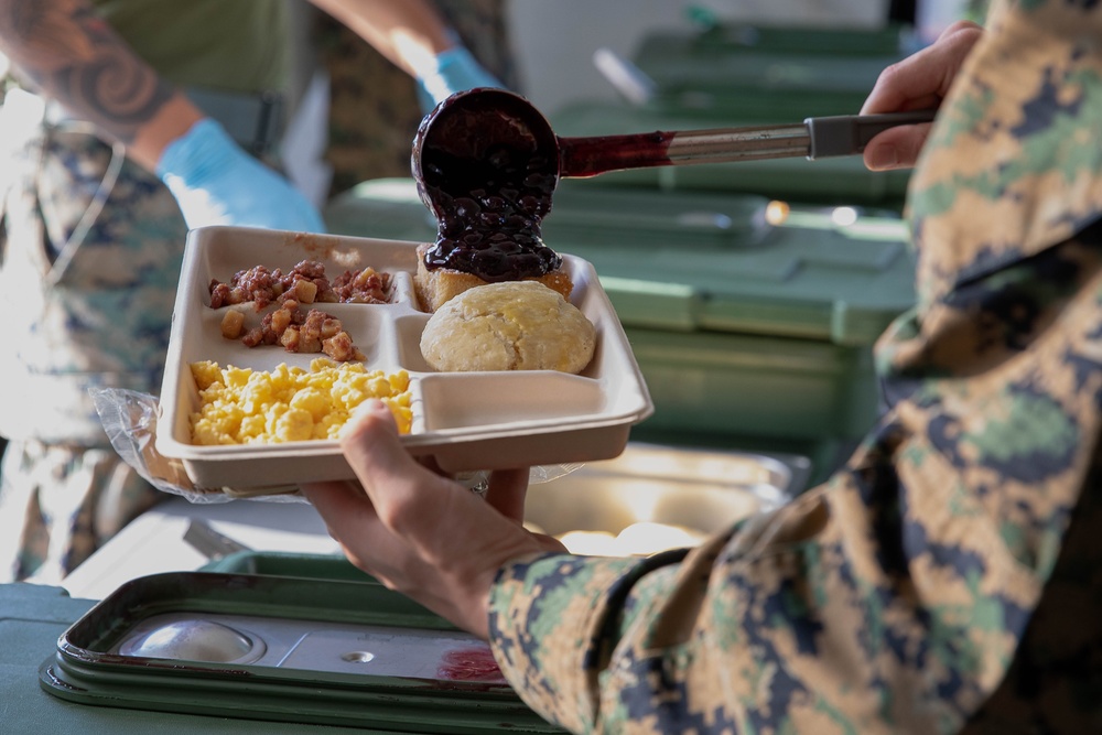 Resolute Dragon 23 FTX | 3rd MLG Marines Host Field Mess for U.S. Marines, JGSDF