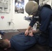 Sailors aboard the USS Rafael Peralta (DDG 115) conduct training before conducting active shooter drills in the South China Sea
