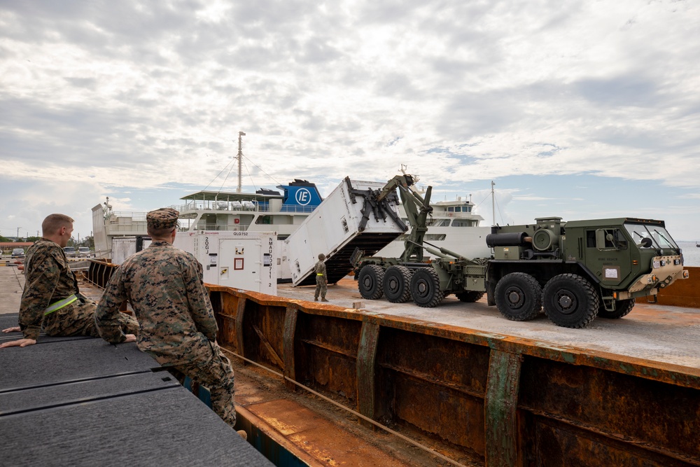 Resolute Dragon 23 FTX: MWSS-171 transports MALS-12 gear through Ie Shima
