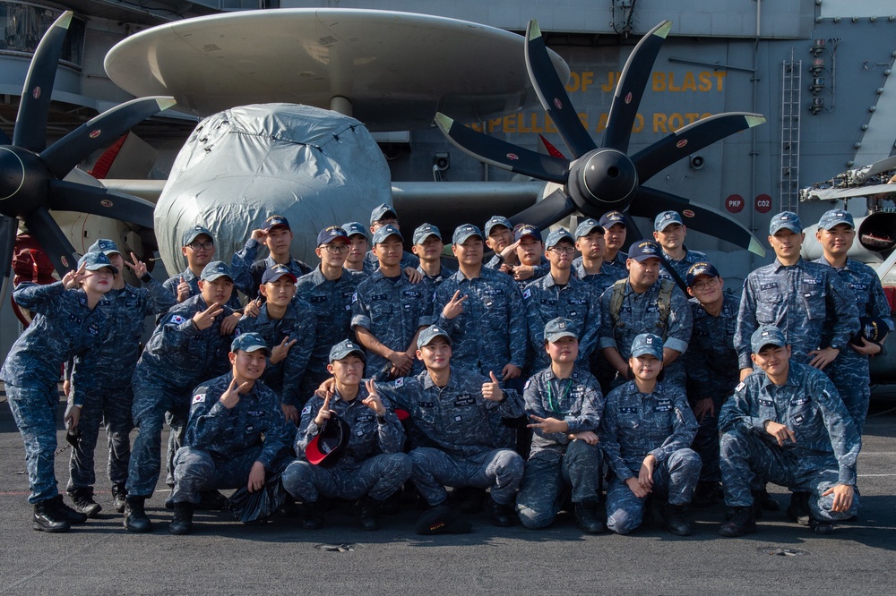 USS Ronald Reagan (CVN 76) hosts Korean nationals during a scheduled port visit to Busan, Republic of Korea