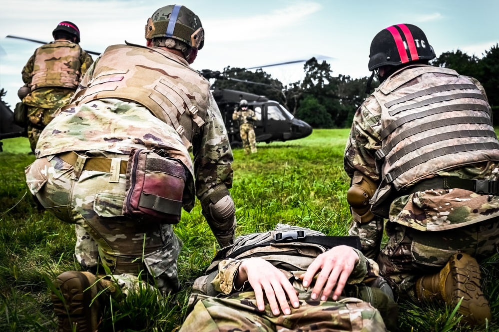 Soldiers conduct the Tactical Casualty Combat Care Course