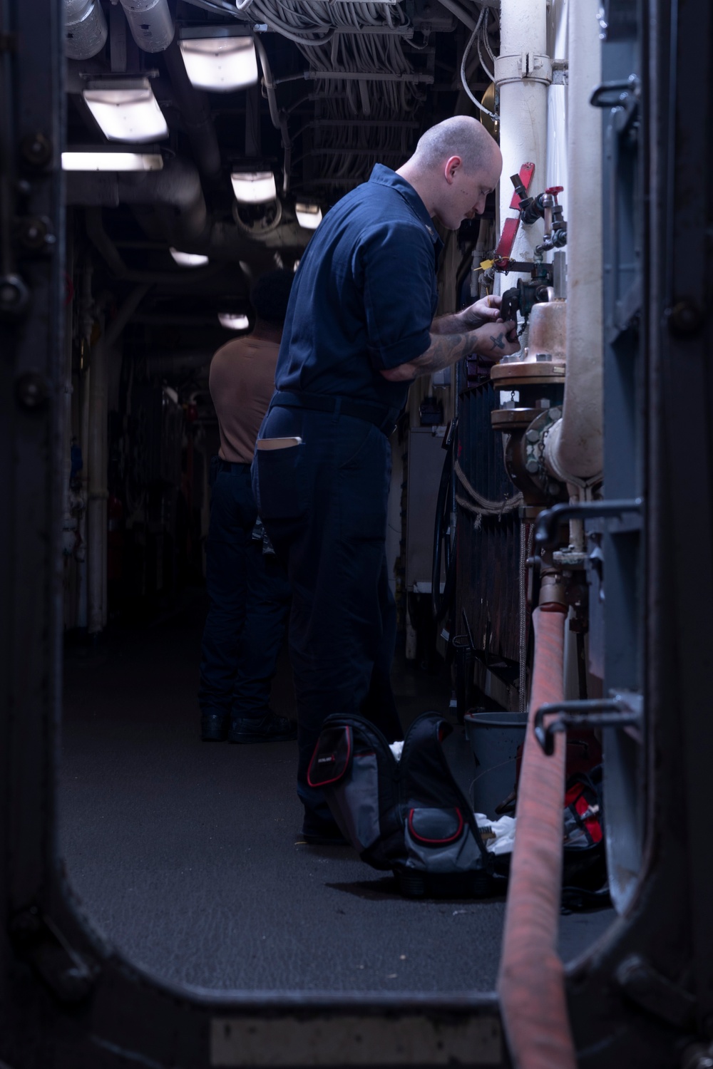 USS Bataan Magazine Sprinkler Maintenance