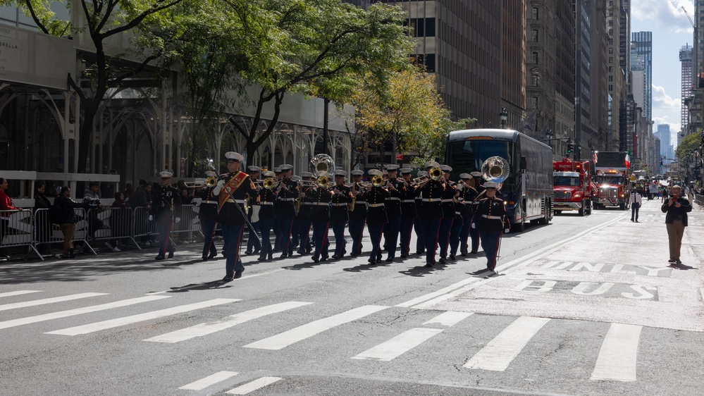 2nd Marine Aircraft Wing Band performs at the 79th Annual Columbus Day Parade