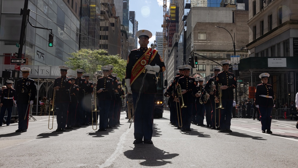 2nd Marine Aircraft Wing Band performs at the 79th Annual Columbus Day Parade