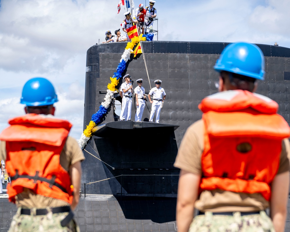 JS Sekiryu (SS 508) arrives at Joint Base Pearl Harbor-Hickam