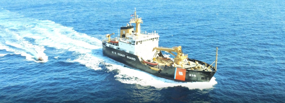 U.S. Coast Guard small boat flies the SPRFMO flag