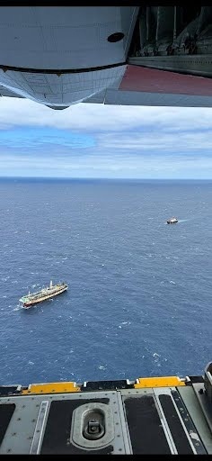 U.S. Coast Guard Cutter Alder patrols off the coast of Peru during IUU fishing