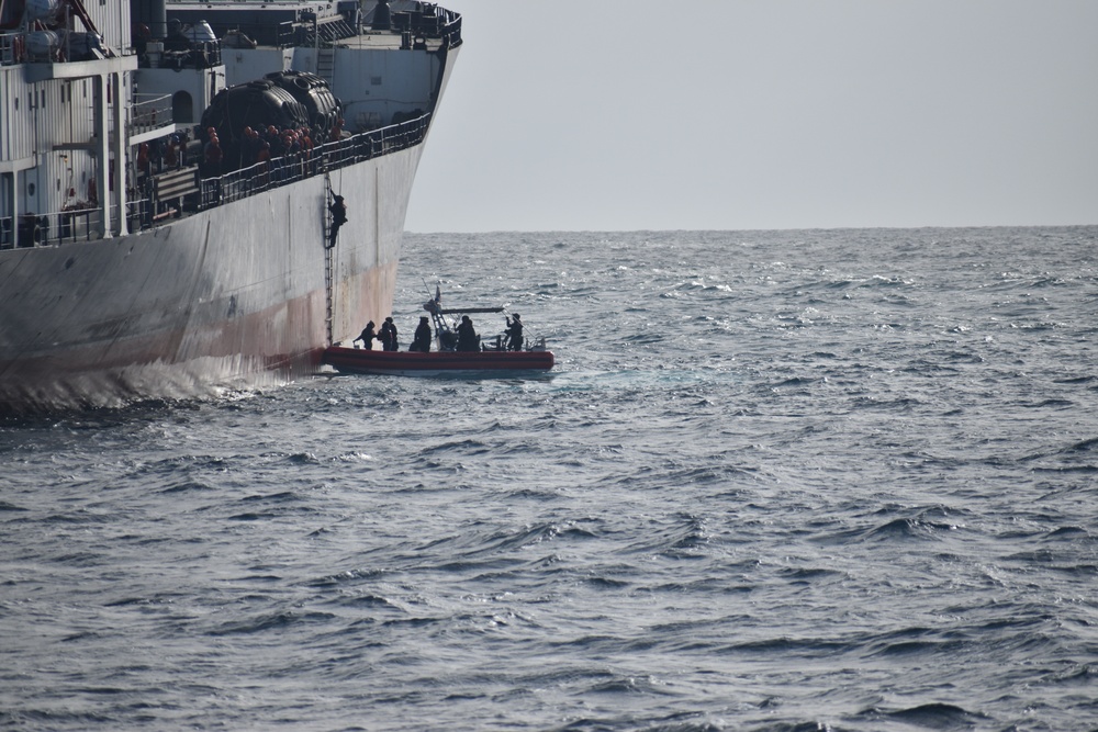 Coast Guard Cutter Terrell Horne conducts a boarding