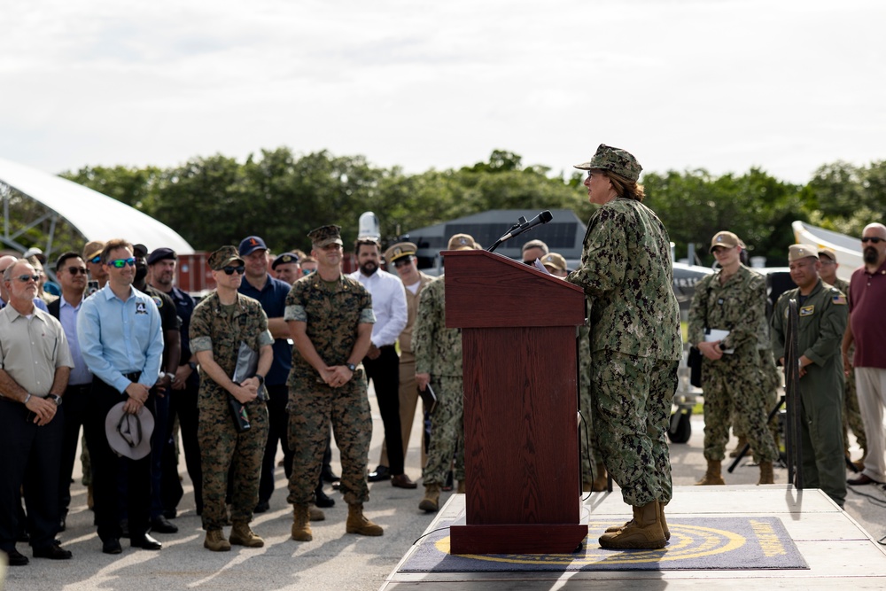 U.S. Marines attend U.S. Navy Fourth Fleet’s Fleet Experiment Unmanned Demonstration