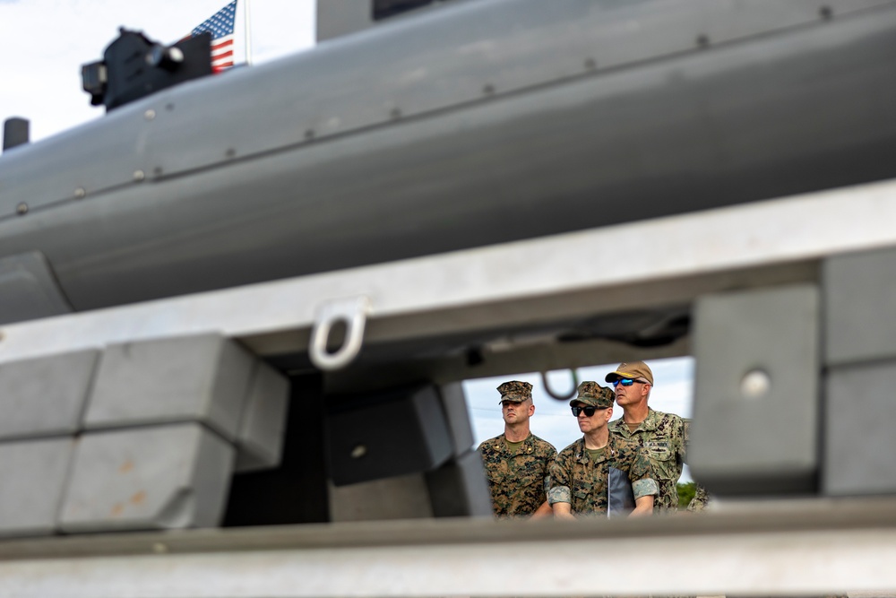 U.S. Marines attend U.S. Navy Fourth Fleet’s Fleet Experiment Unmanned Demonstration