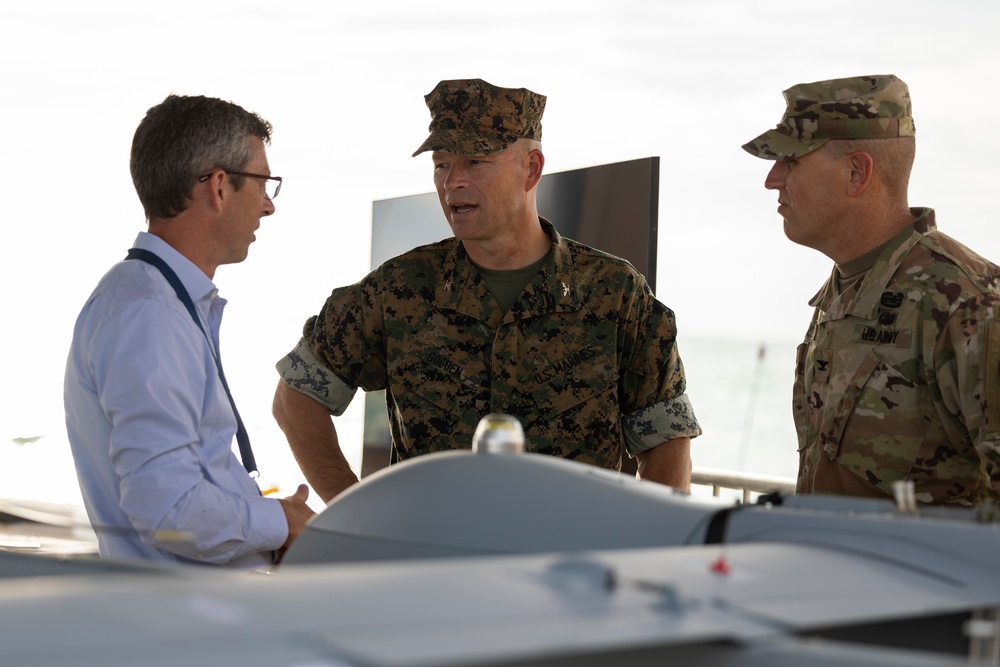 U.S. Marines attend U.S. Navy Fourth Fleet’s Fleet Experiment Unmanned Demonstration