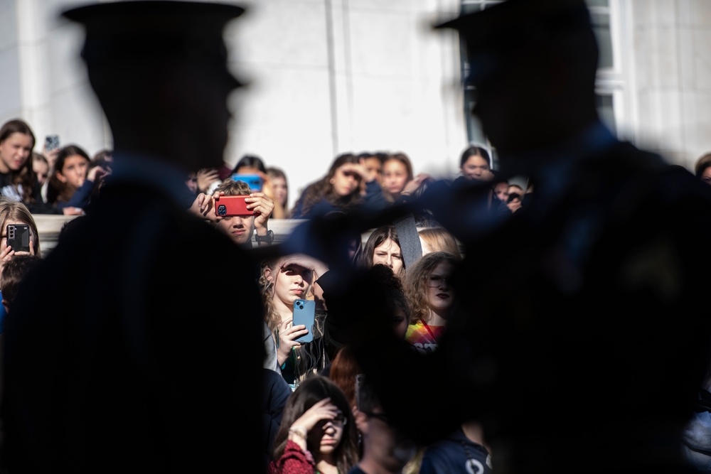 A Navy Full Honors Wreath-Laying Ceremony is Conducted at the Tomb of the Unknown Soldier in Honor of the U.S. Navy’s 248th Birthday