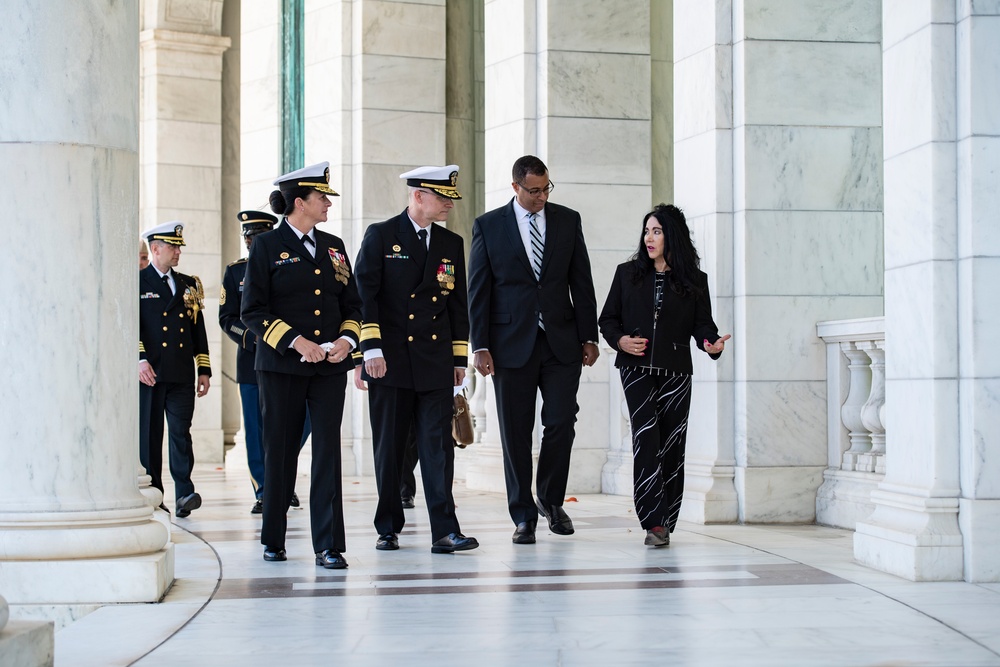 A Navy Full Honors Wreath-Laying Ceremony is Conducted at the Tomb of the Unknown Soldier in Honor of the U.S. Navy’s 248th Birthday