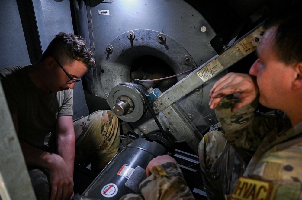 HVAC works hard to keep Airmen cool this summer