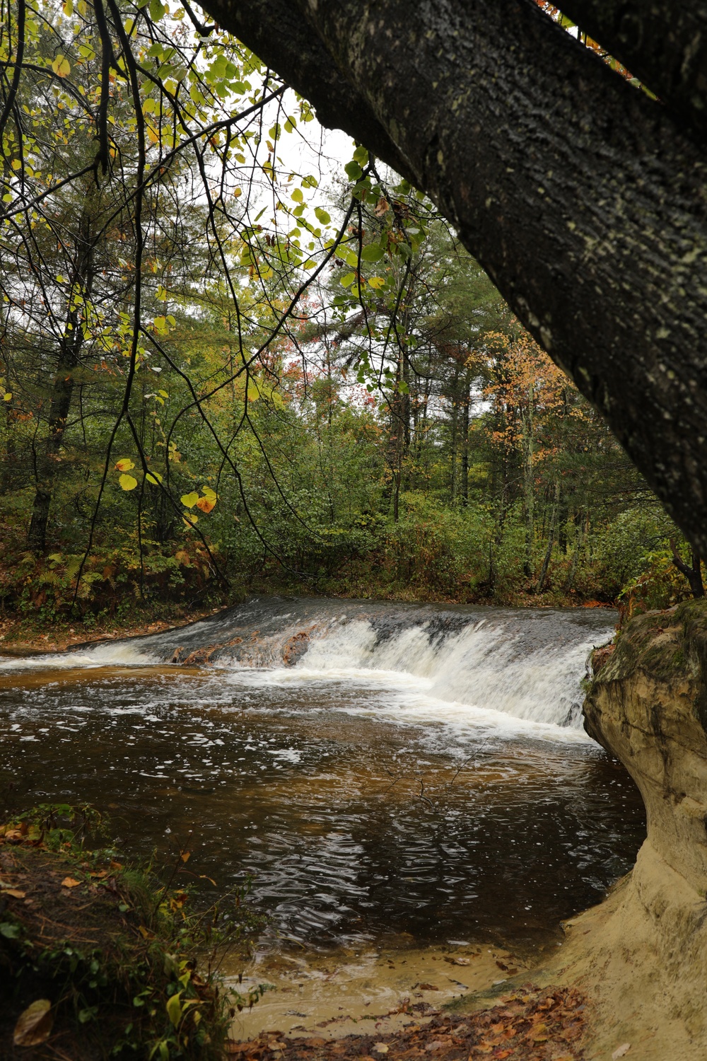 Fall 2023 Scene at Trout Falls at Fort McCoy's Pine View Recreation Area