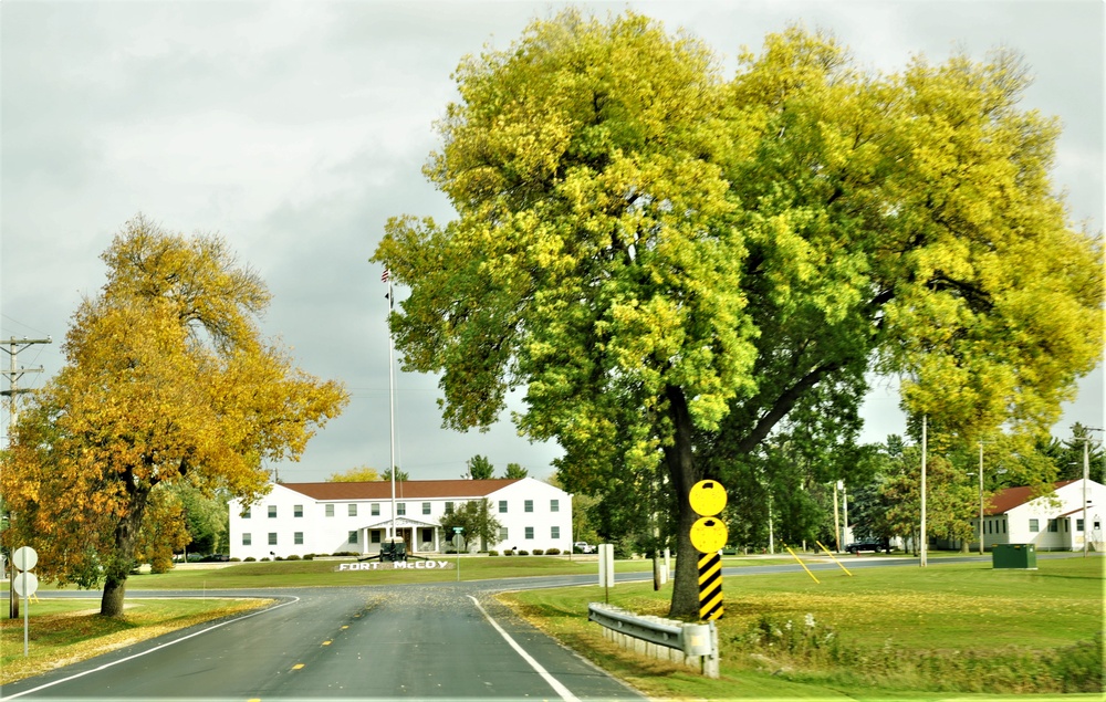 Fall Colors and the American Flag at Fort McCoy