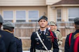 ARSOUTH, 410th CSB, and ARNORTH NCOs support local JROTC during drill competition