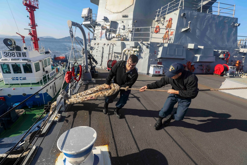 USS Shoup arrives in South Korea for scheduled port visit