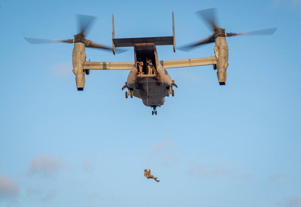 Marines and Pjs conduct hoist training