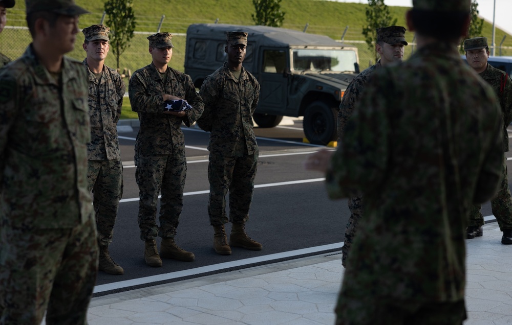 RD 23 FTX | U.S., Japan National Flag Raising Ceremony on Camp Ishigaki