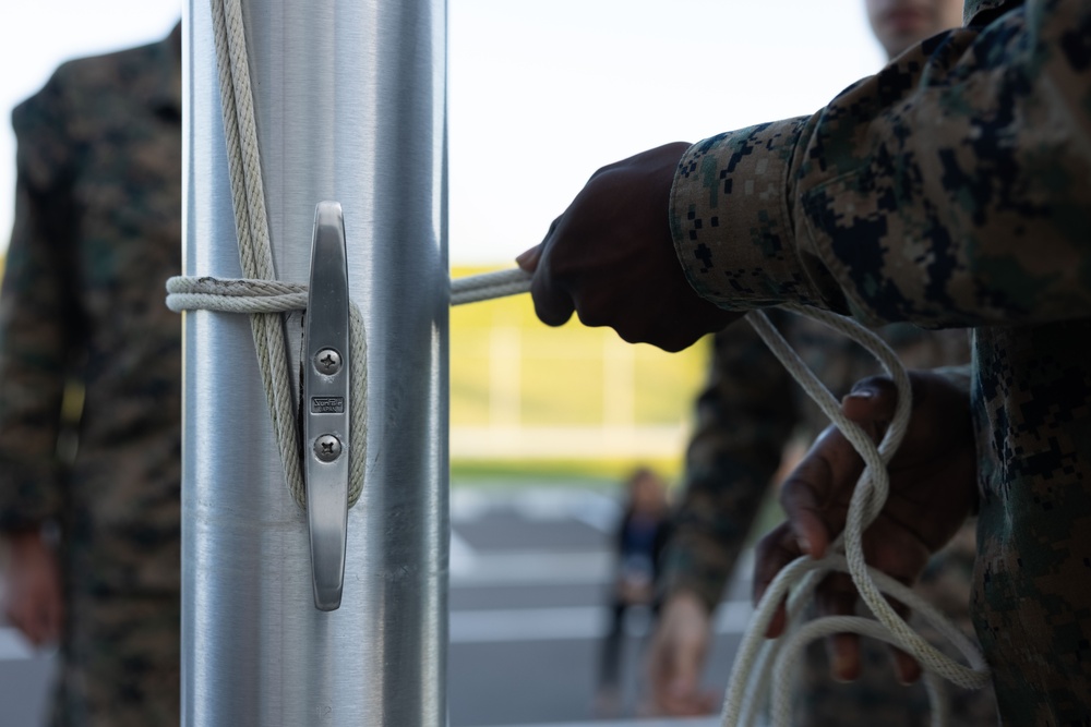 RD 23 FTX | U.S., Japan National Flag Raising Ceremony on Camp Ishigaki