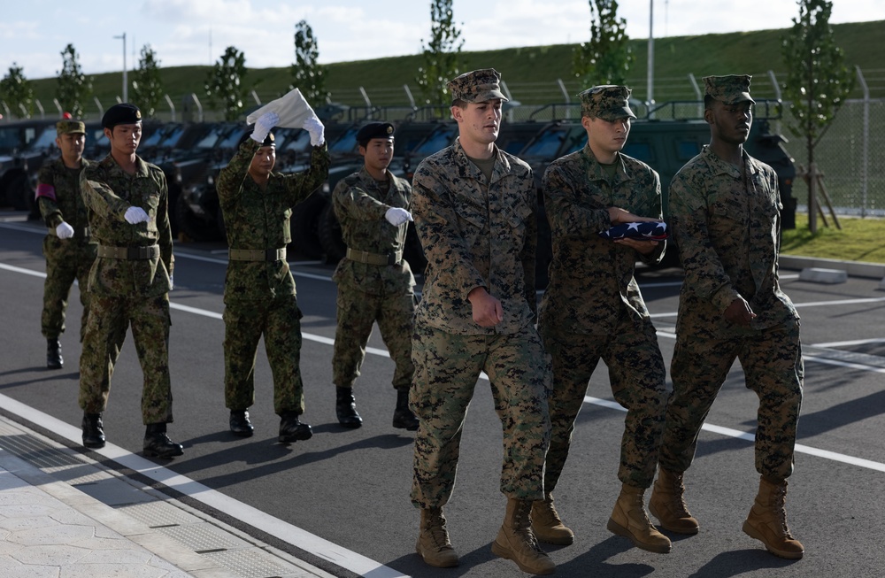 RD 23 FTX | U.S., Japan National Flag Raising Ceremony on Camp Ishigaki