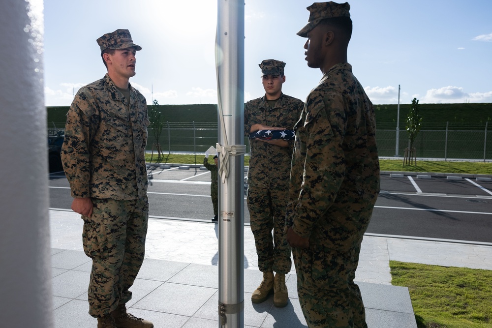 RD 23 FTX | U.S., Japan National Flag Raising Ceremony on Camp Ishigaki