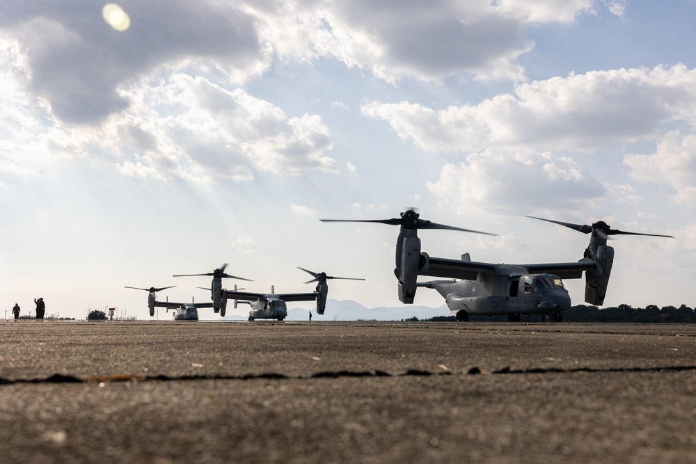 Resolute Dragon 23 | VMM 262 Arrival at Camp Takayubaru