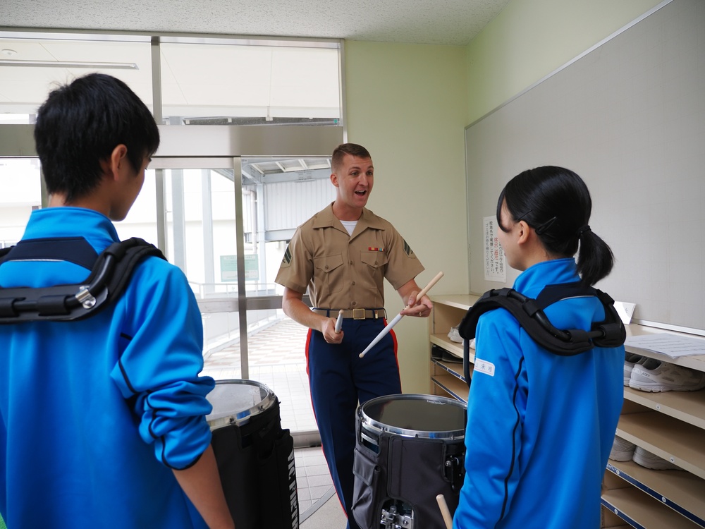 III MEF Band joins together with the Gotemba Nishi Junior High School Band