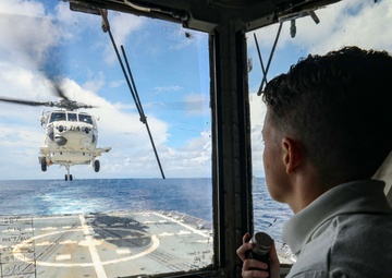 USS Dewey (DDG 105) Conducts Cross-Deck Landings with Japan Maritime Self-Defense Force