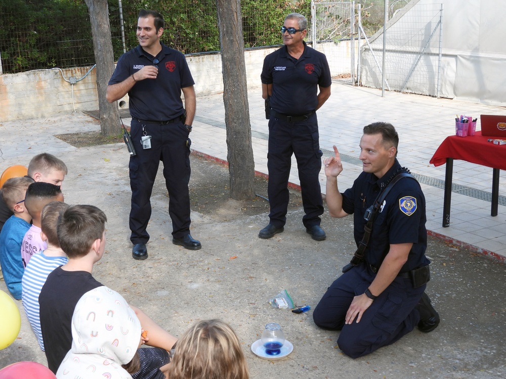 NSA Souda Bay Firefighters Visit Local Schools