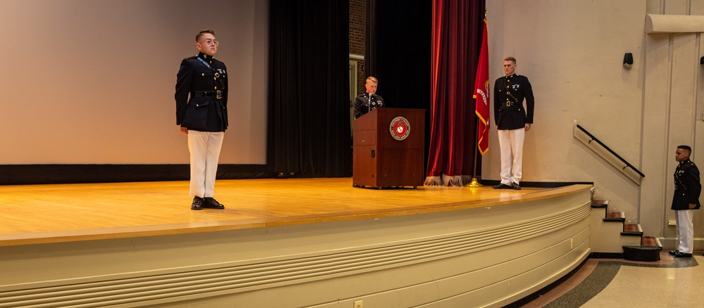 U.S. Marine Corps Officers with Charlie Company 3-23, graduate from the Basic School on Oct. 13, 2023