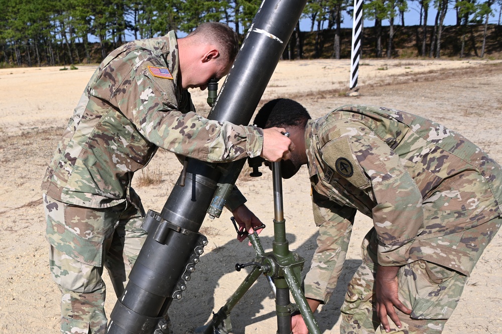 Fort Dix – RANGE 47A 102 Cavalry Regiment Mortar live fire training. October 12th, 2023