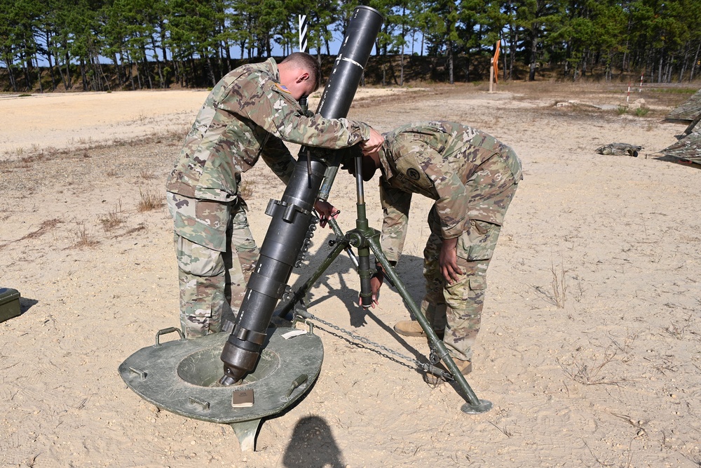 Fort Dix – RANGE 47A 102 Cavalry Regiment Mortar live fire training. October 12th, 2023