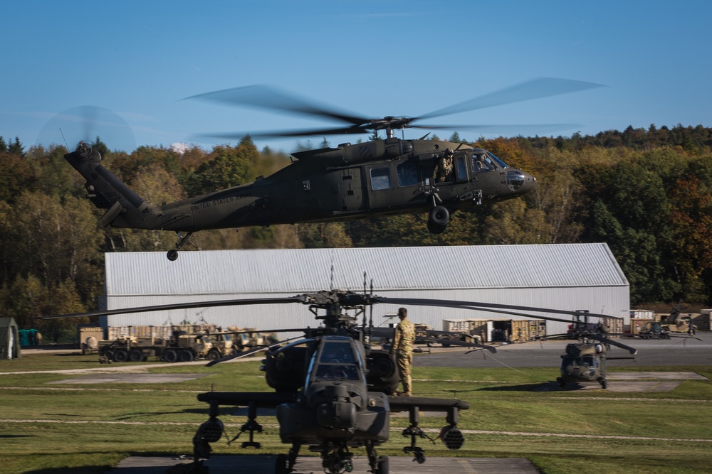 Black Hawk Hovering Overhead