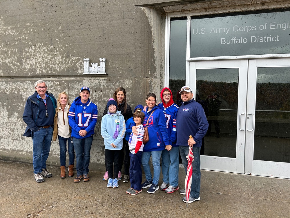 Lt. Col. Colby Krug and Family Tour Mount Morris Dam